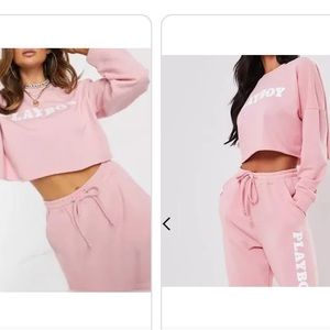 Missguided x Playboy pink sweats